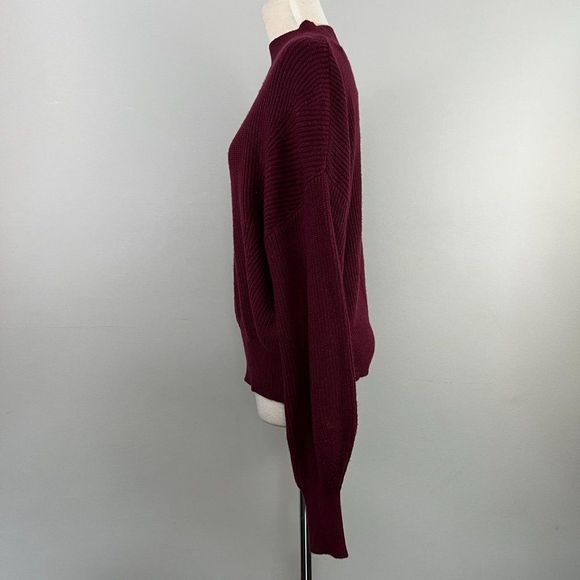 NWT ELODIE‎ Red Wine Knit Turtle Neck Sweater (M) - Picture 4 of 8